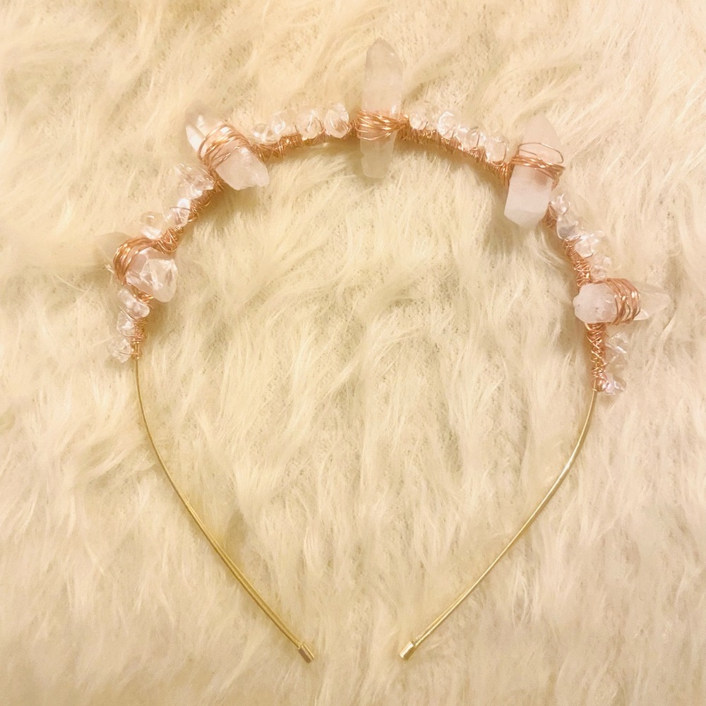 Clear Quartz Empress Tiara  Crown (New)